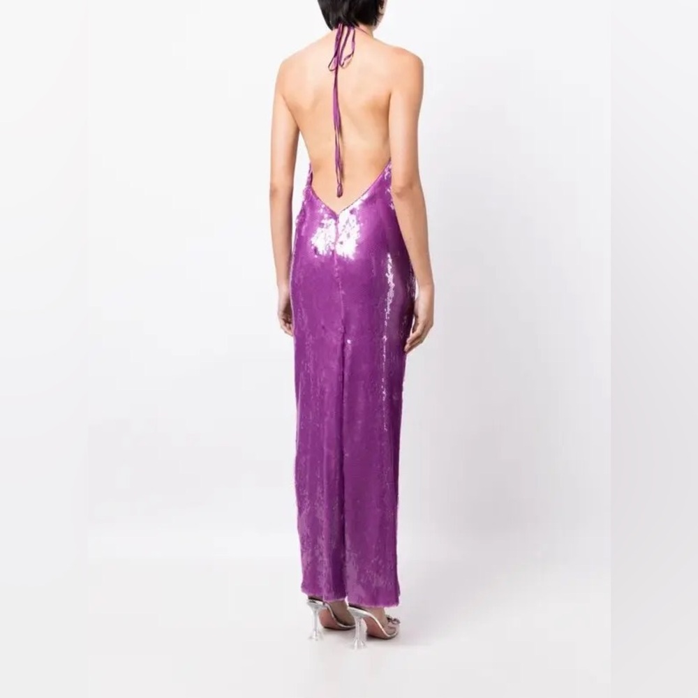 DONATING SOON- RONNY KOBO Sequin Embellished Halterneck Maxi Dress